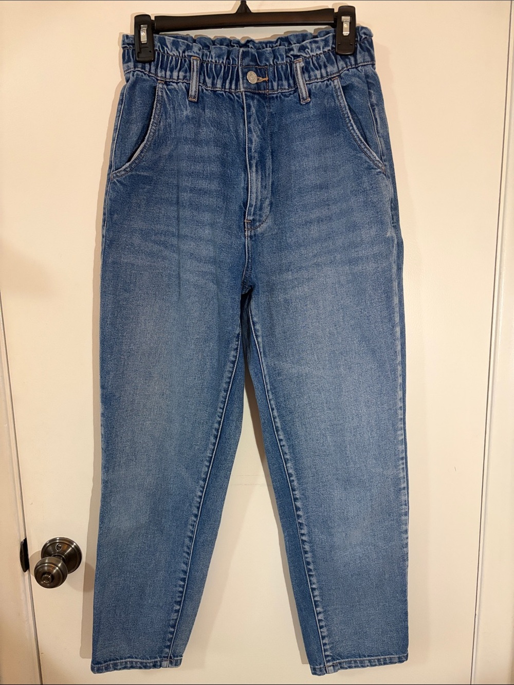 BDG High-Waist Paperbag Denim Jeans - Medium Blue